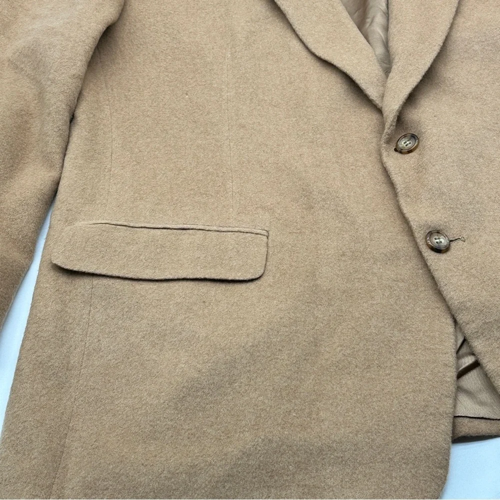 Mark Shale Men's Tan Sport Coat EVENING DINNER Jacket 100% CAMEL HAIR Blazer 50” - Picture 4 of 16